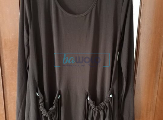 Blouse brune, grande taille