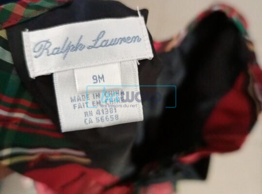 Robe à carreaux Ralph Lauren 9 mois